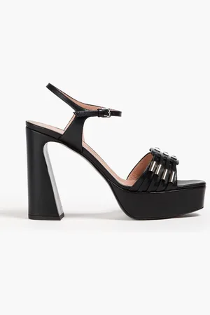 Alberta Ferretti Studded leather platform sandals