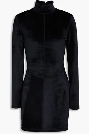 Alexander Wang Velour turtleneck mini dress