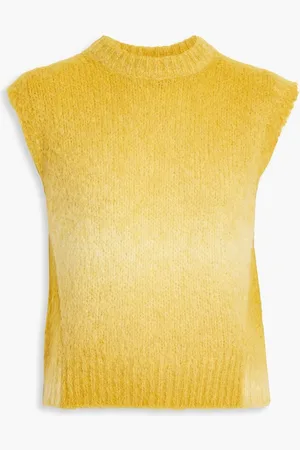 tibi Brushed dégradé alpaca-blend vest