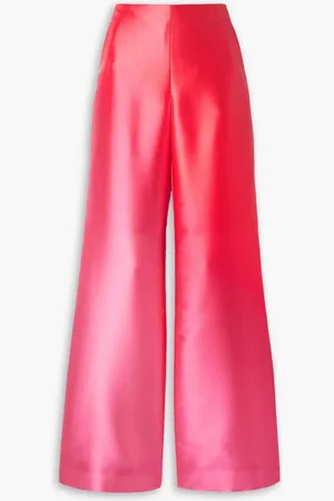 Semsem Dégradé duchesse-satin wide-leg pants - Orange