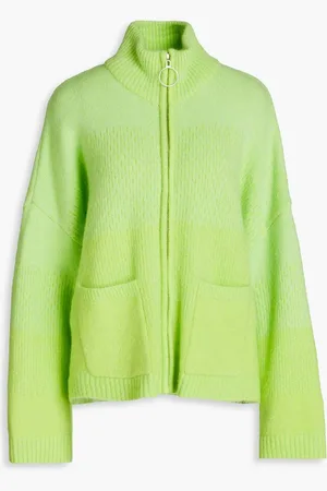 Holzweiler Tine jacquard-knit zip-up sweater - Green
