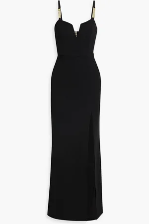 Rebecca Vallance Piero chain-trimmed crepe gown