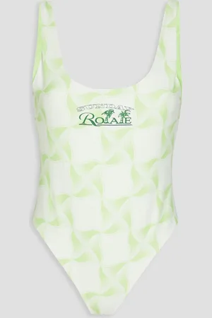 ROTATE Cismione printed swimsuit - Green
