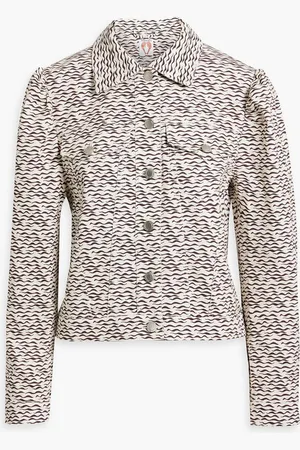 Shrimps Aloea printed denim jacket