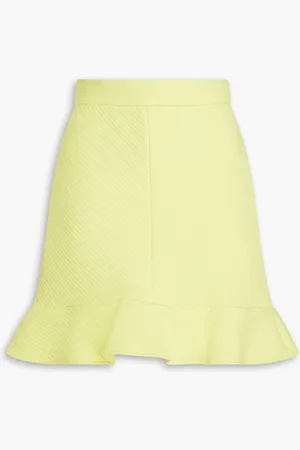 Msgm Ruffled ribbed-jersey mini skirt