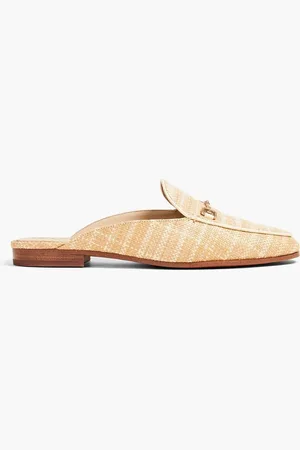 Sam Edelman Linnie embellished woven slippers - Neutral