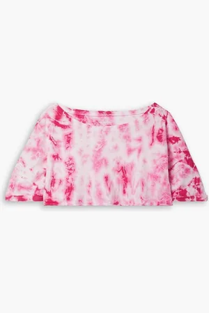 YEAR OF OURS Lindsey Harrod cropped tie-dyed cotton-jersey T-shirt