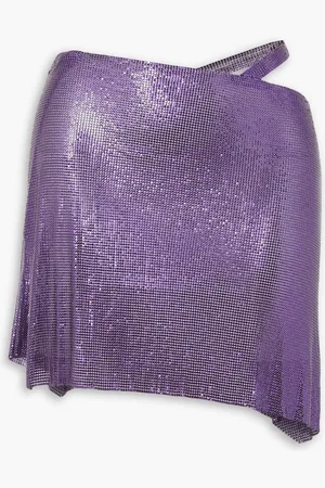 FANNIE SCHIAVONI Cutout chainmail mini skirt