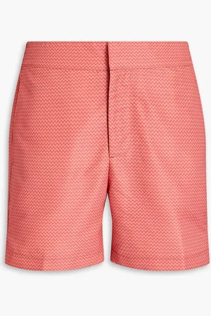 Frescobol Carioca Mid-length printed swim shorts - Red