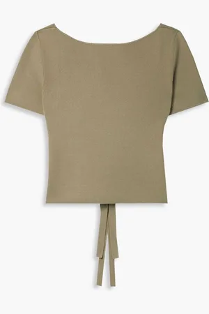 LAPOINTE Open-back stretch-jersey top - Green