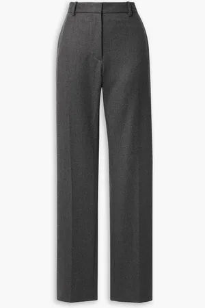 NILI LOTAN Anatole brushed twill straight-leg pants - Gray