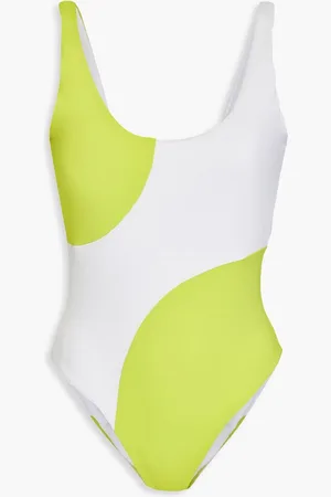 Mara Hoffman Jodi two-tone swimsuit - Yellow