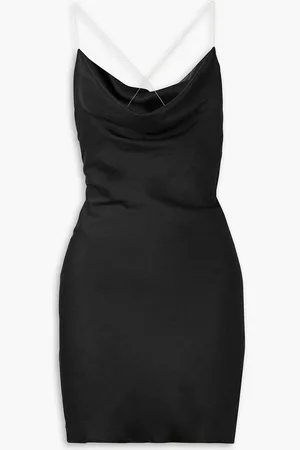 Y / PROJECT Open-back draped satin mini dress