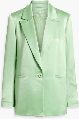 ALICE+OLIVIA Alice Olivia - Denny satin-crepe blazer - Green