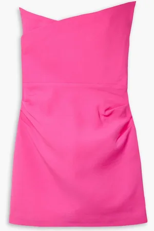 Roland Mouret Strapless asymmetric wool and silk-blend mini dress