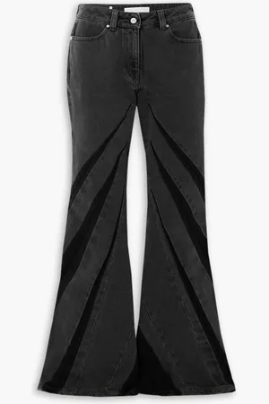 DION LEE Paneled high-rise flared jeans