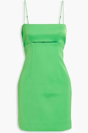Nicholas Cutout satin mini dress - Green