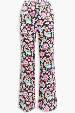 Ganni Floral-print satin pajama pants
