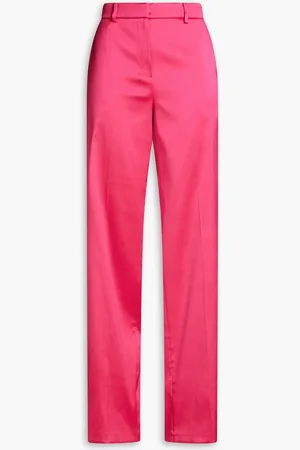 MAGDA BUTRYM Satin-twill straight-leg pants - Pink