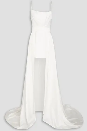 Retrofete Evalina convertible embellished satin mini dress