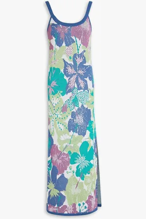 HAYLEY MENZIES Alegria jacquard-knit maxi dress - Blue