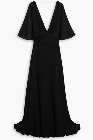 Cortana Martina draped silk maxi dress