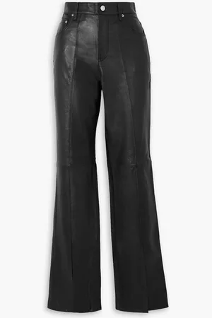 GRLFRND Hallie leather flared pants