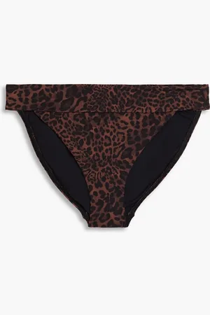 JETS Leopard-print mid-rise bikini briefs