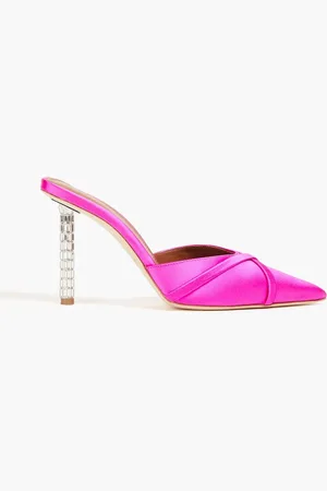 MALONE SOULIERS Josephine 90 satin mules - Pink