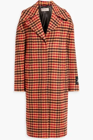 Marni Checked wool-blend felt coat
