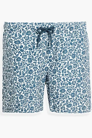 ONIA Floral-print mid-length swim shorts - Blue
