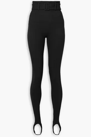 Leset Rio belted stretch-ponte stirrup leggings
