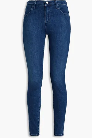 J Brand Faded high-rise skinny jeans - Blue