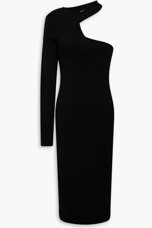 Helmut Lang One-shoulder cutout stretch-jersey dress