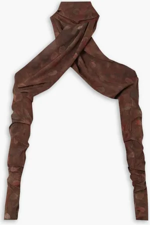 Cortana Nolita printed stretch-silk gloves