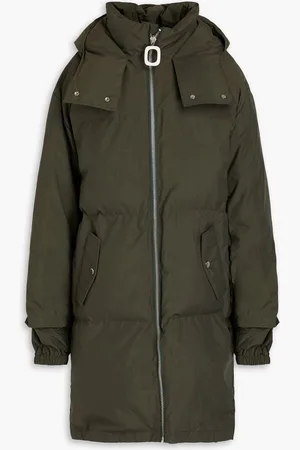 J.W.Anderson Quilted shell hooded parka - Green