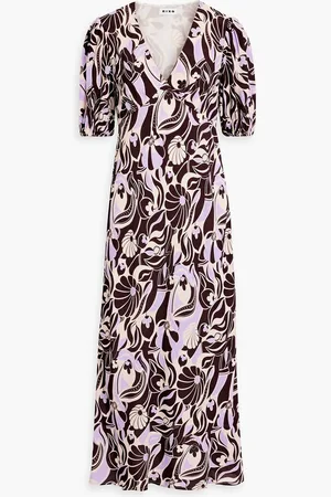 RIXO London Poppy printed crepe midi dress