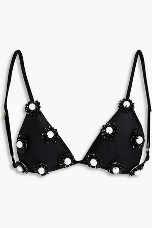 PATBO Flower embellished triangle bikini top
