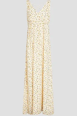 Bash Becky printed cotton-blend maxi dress - White