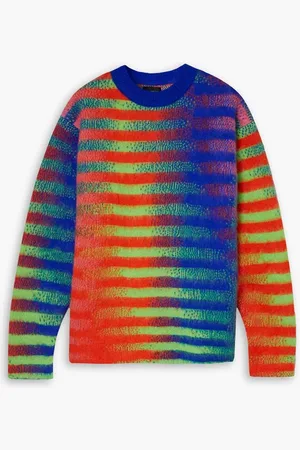 AGR Striped brushed jacquard-knit sweater