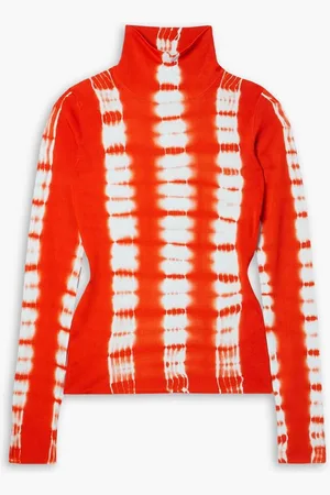Proenza Schouler Tie-dyed stretch-knit turtleneck top