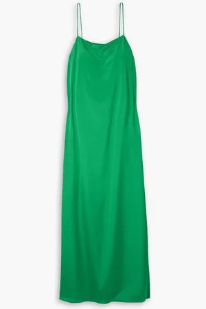 Lafayette 148 Silk-jersey maxi slip dress - Green