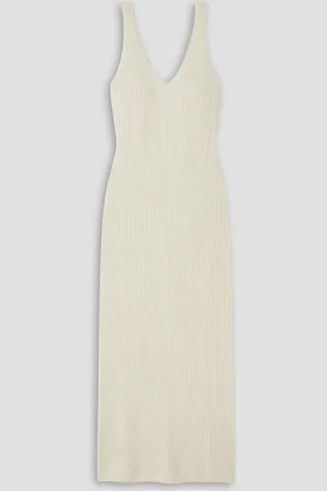 Arch4 Viola ribbed silk and cashmere-blend maxi dress - White