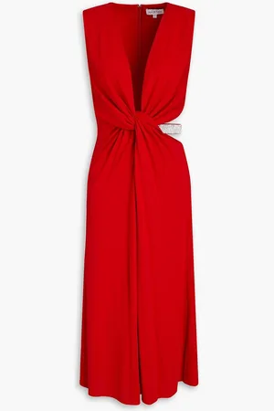 Halston Heritage Selena twist-front jersey dress