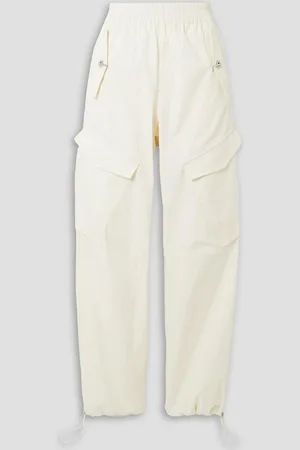 DION LEE Latch twill tapered cargo pants - White