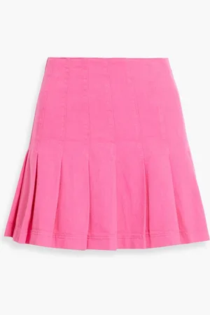 ALICE+OLIVIA Alice Olivia - Carter pleated denim mini skirt