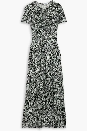 Proenza Schouler Zebra-print jersey midi dress - Green