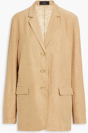 Joseph Jace crinkled matte-satin blazer - Brown