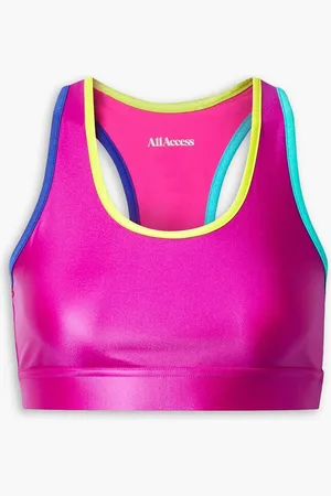 All Access Front Row color-block stretch sports bra - Purple