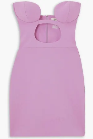 Nensi Dojaka Strapless cutout ponte mini dress - Purple